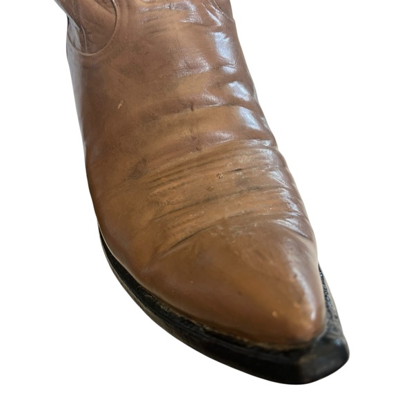 Large 12” Tall Ceramic Planter Vase Brown Cowboy Boot Western Style - Picture 3 of 11